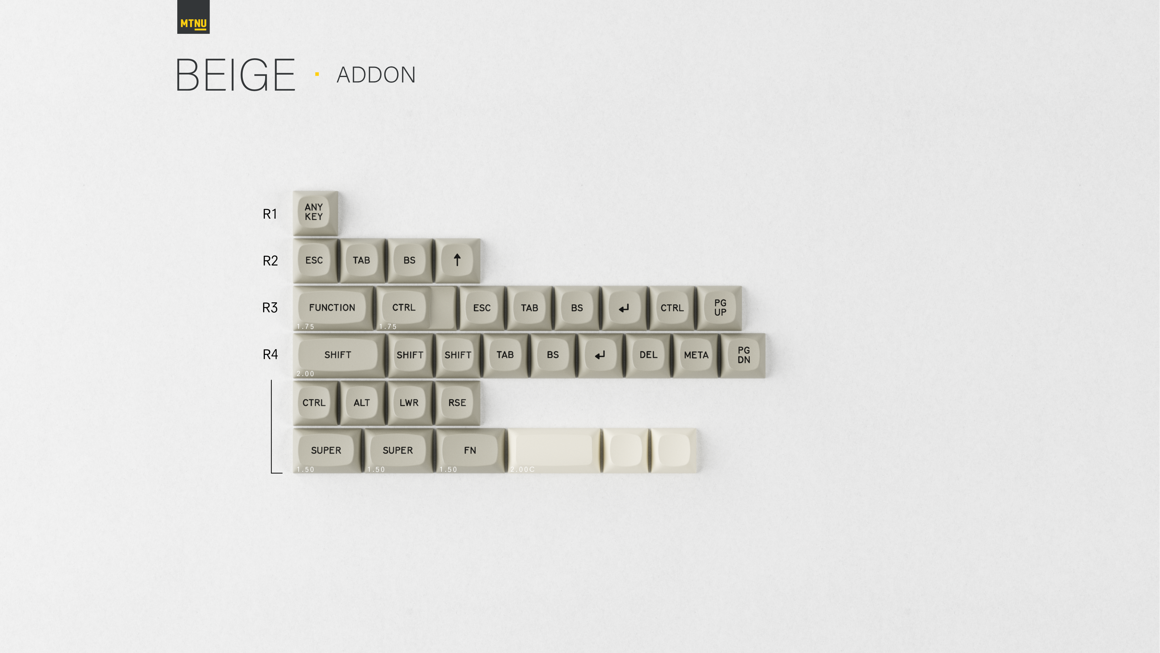 GMK MTNU Beige (For China Hong Kong/ Macao/ Taiwan only)